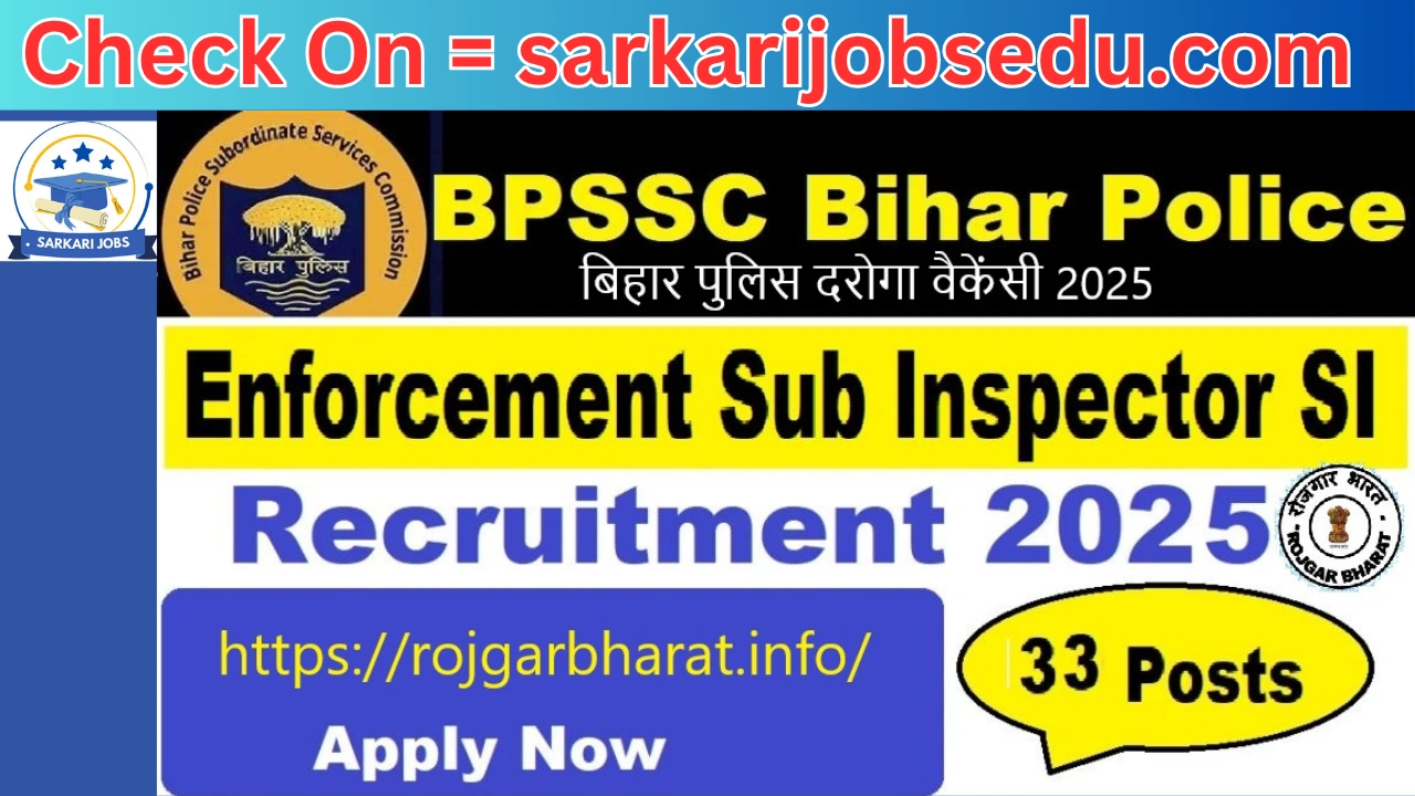 Bihar Police Vacancy 2025: बिहार पुलिस एन्फोर्समेंट सब-इंस्पेक्टर पदों पर भर्ती का एलान
