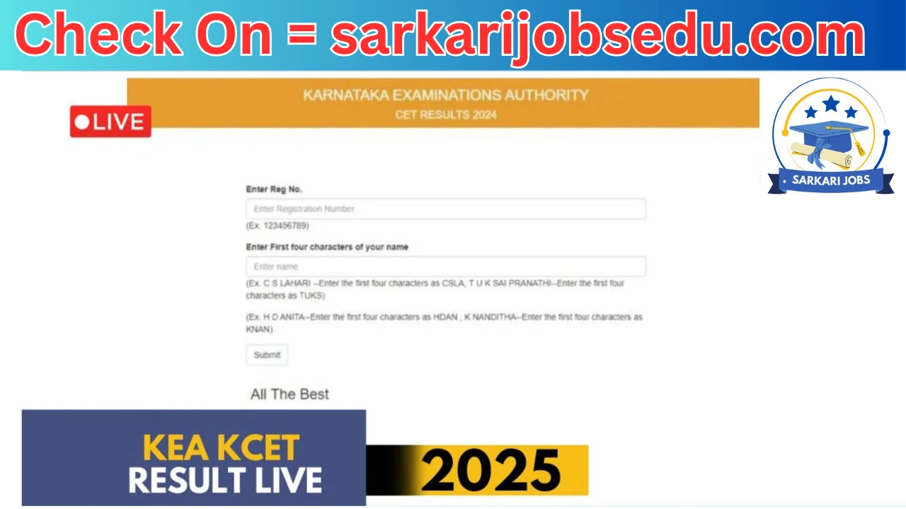 KEA KCET Result 2025 (OUT) Live: Result Link, Scorecard, Toppers, Rank List at cetonline.karnataka.gov.in