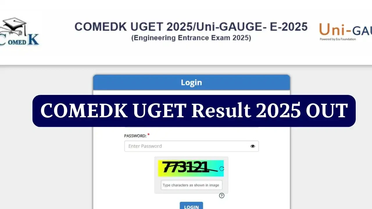 COMEDK UGET Result 2025 Out at comedk.org, check download link here