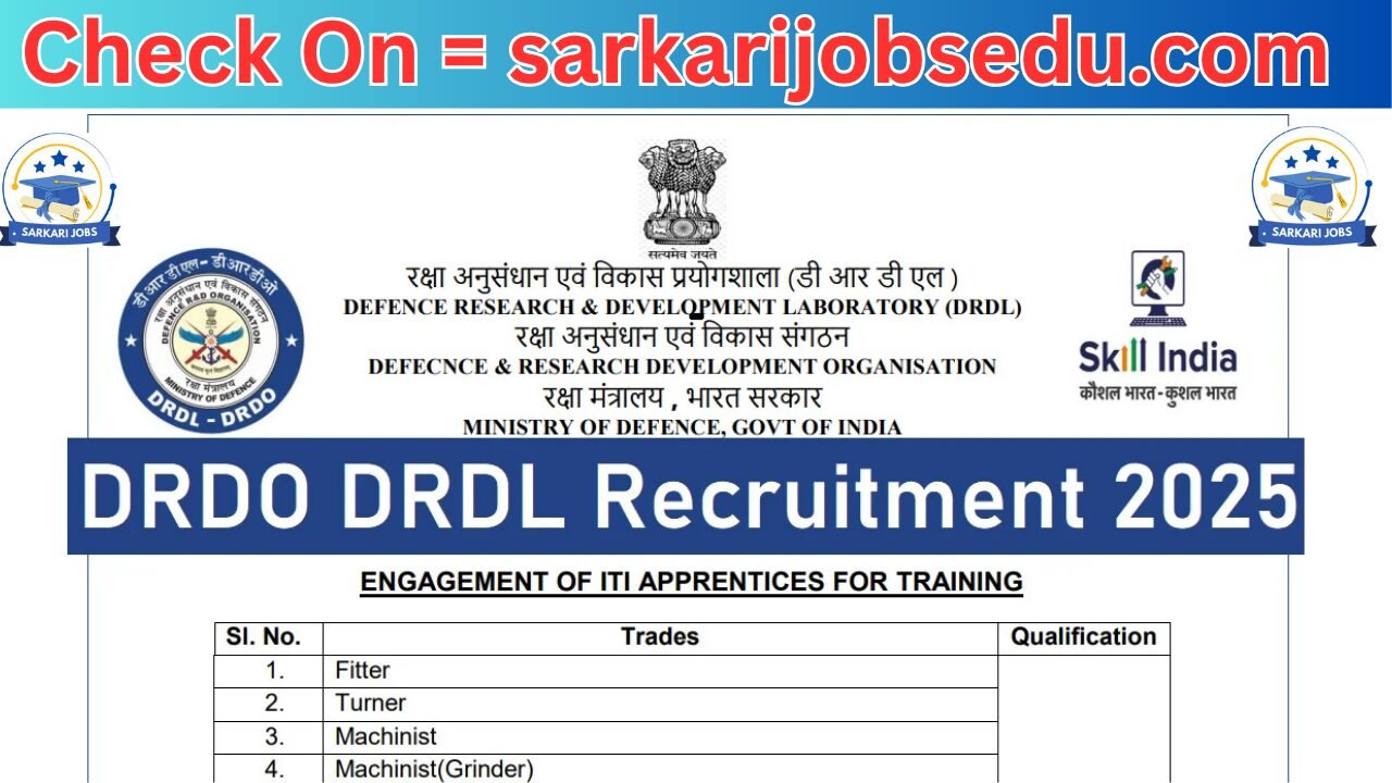 DRDO recruitment 2025