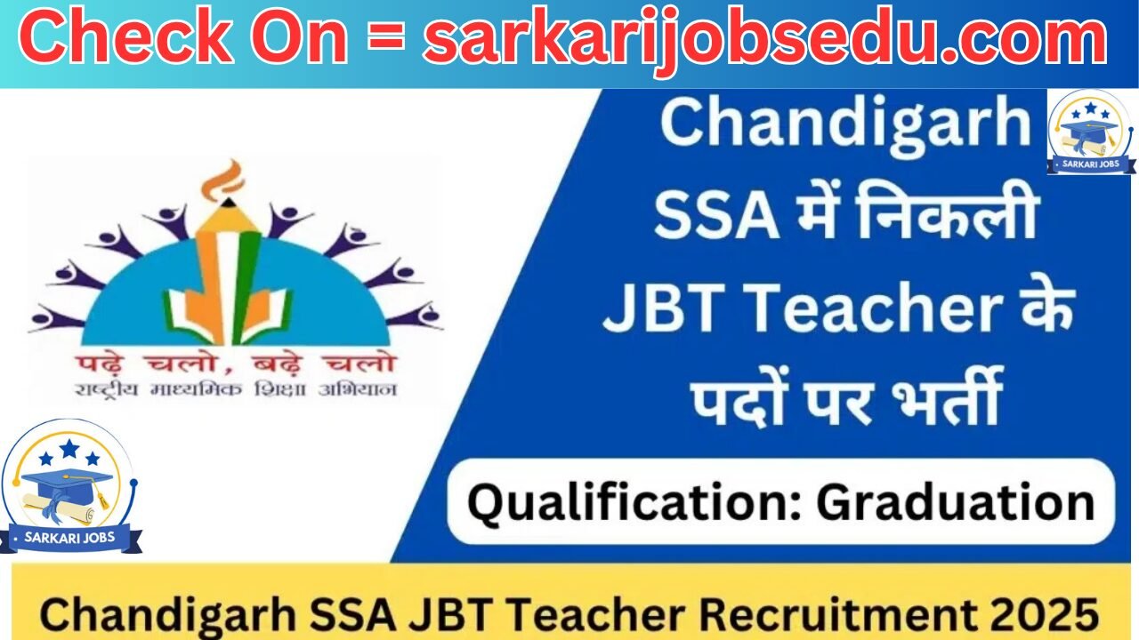 Chandigarh JBT Teacher Recruitment 2025: Check Vacancy Distribution, Eligibility Criteria and Download Official Notification PDF